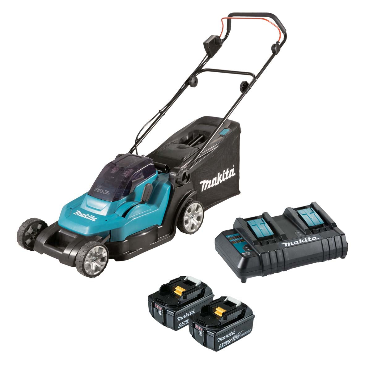 MAKITA DLM432CT2 36V 5.0A CORDLESS LAWNMOWER KIT